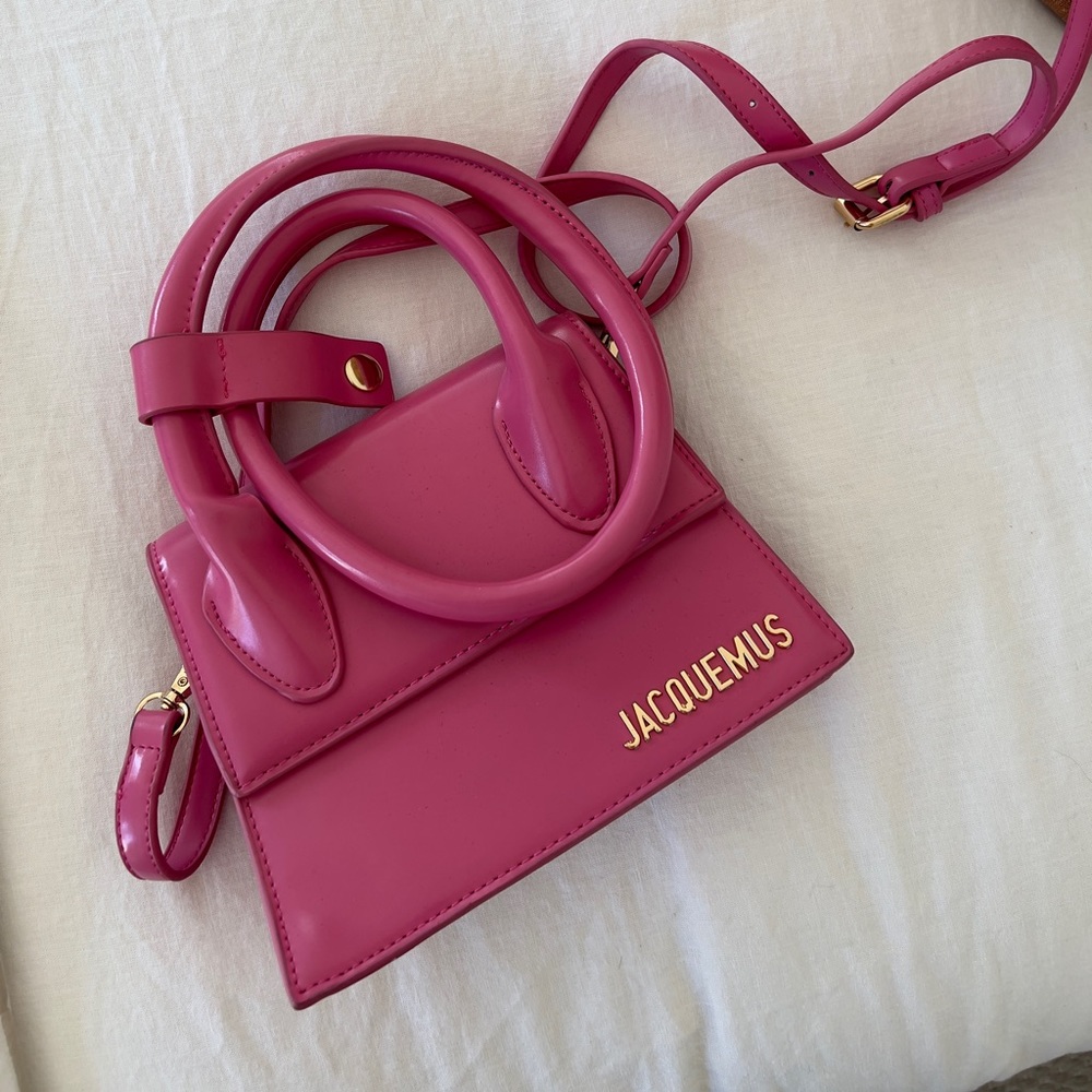 Jacquemus hot pink purse  $50